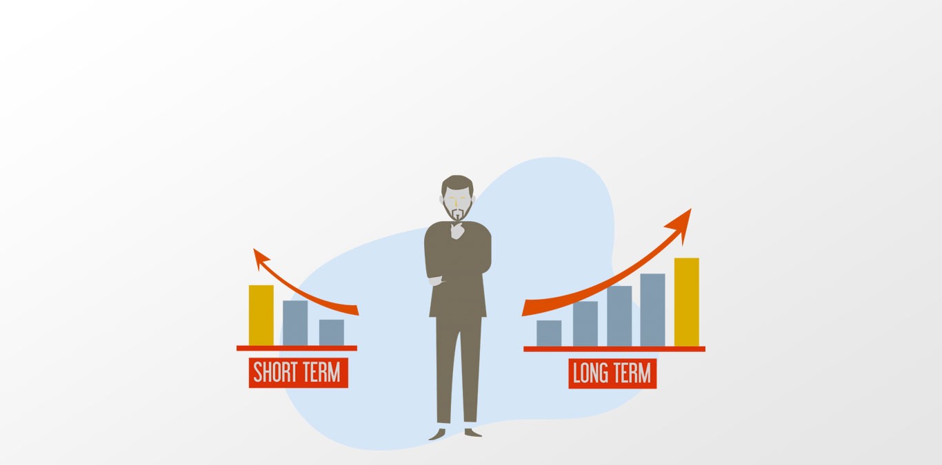 Visual contrast: a tortoise steadily climbing a hill vs a hare sprinting erratically